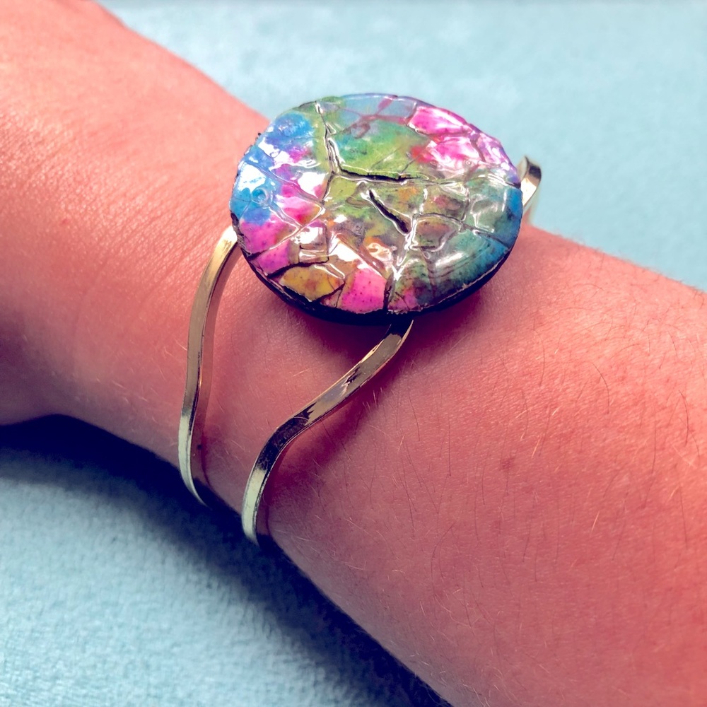 Multi Color Statement Bracelet - Picture 3 of 7